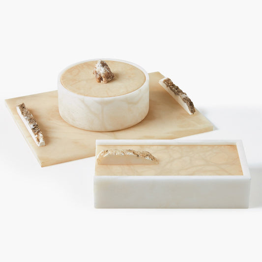 Alabaster Round Box