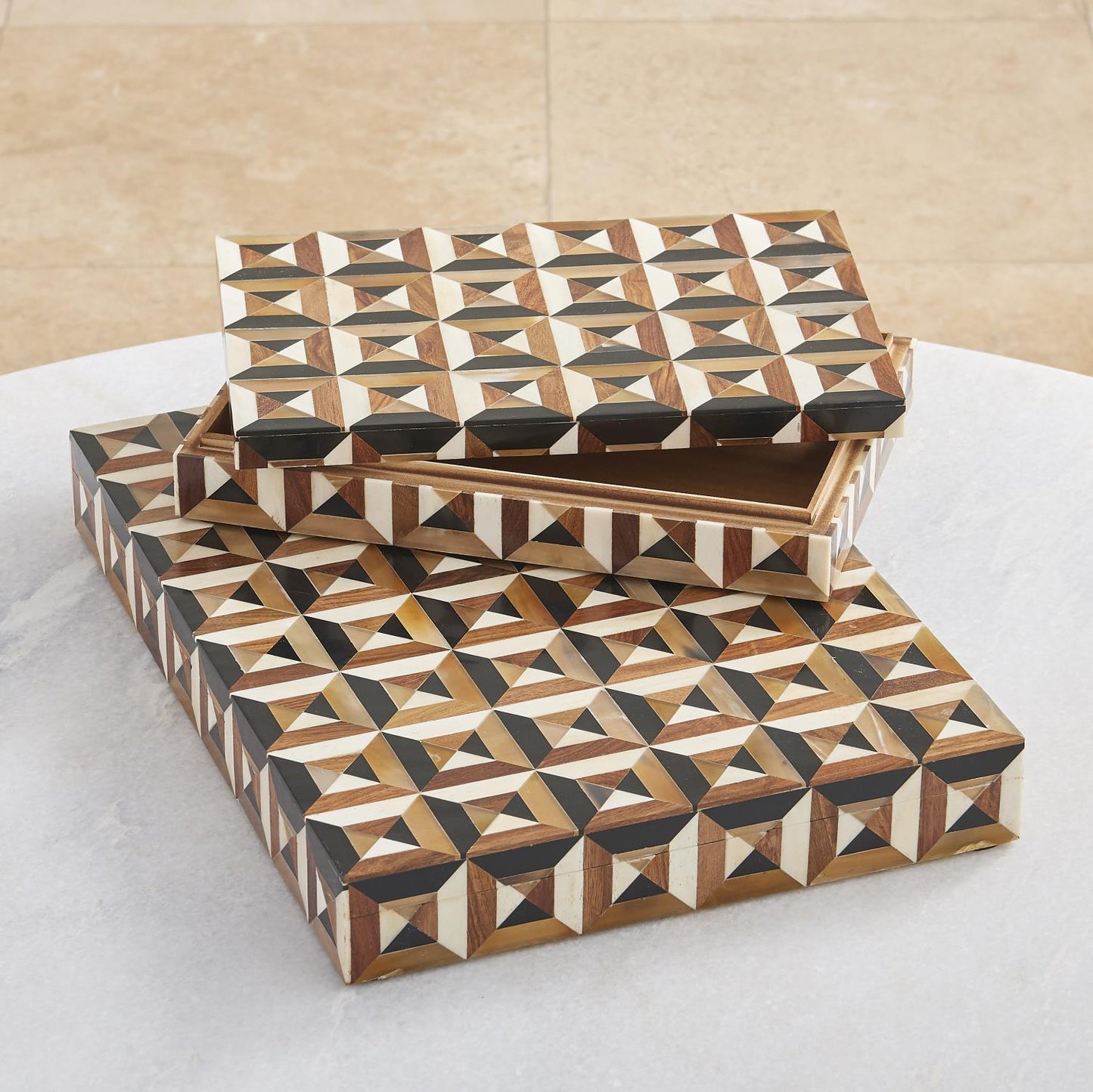 Triangle Marquetry Box