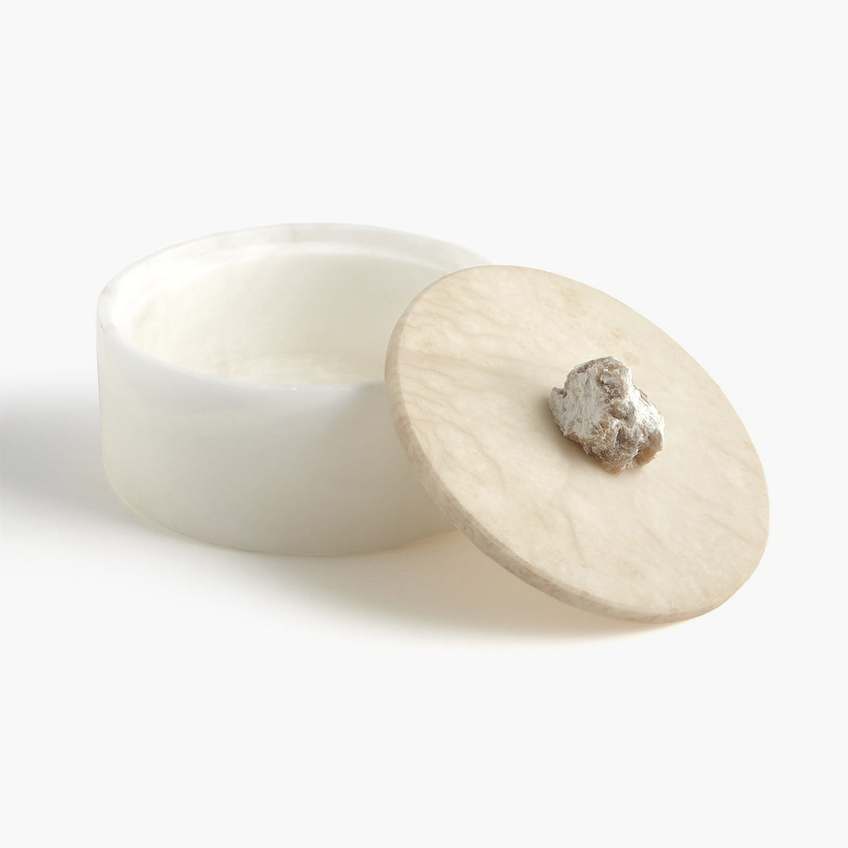 Alabaster Round Box