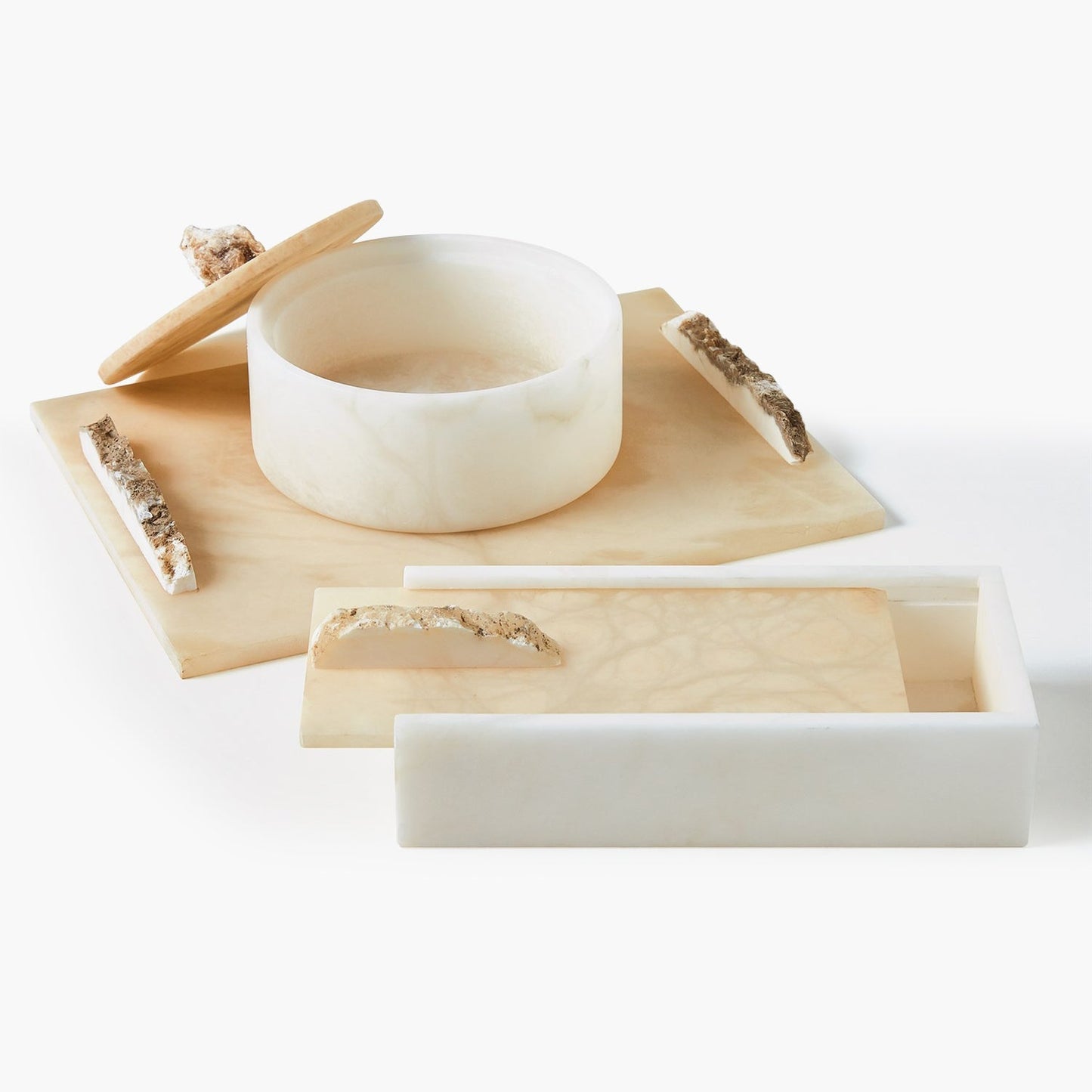 Alabaster Round Box